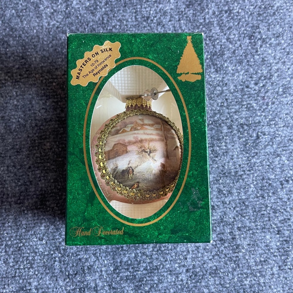 Christmas by Krebs 1997 Masters on Silk The Age of Innocence Glass Ornament